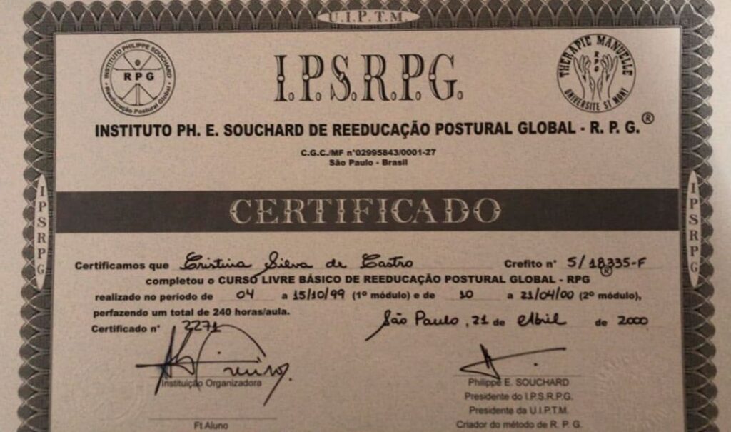 reeducação postural global rpg